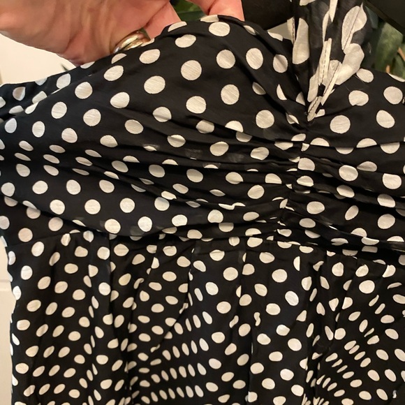 NWT The Limited Silk Blend Sleeveless Halter Top Polka Dot Dress 10 - Picture 5 of 9